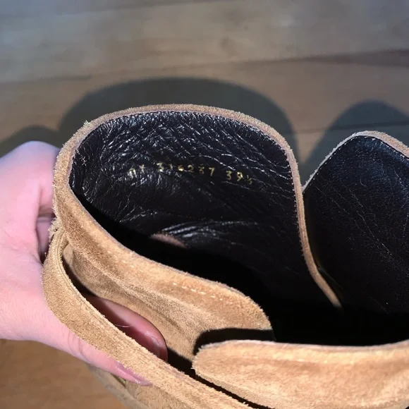 Tan suede saint Laurent boots - Picture 3 of 5